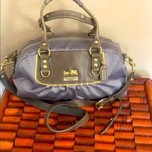 Coach hobo gunmetal $ gold purse. Small